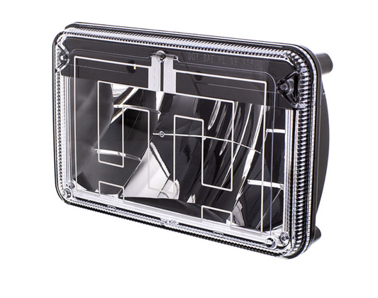 ULTRALIT - Heated 4" X 6" LED Headlight With Polycarbonate Lens & Housing - High Beam