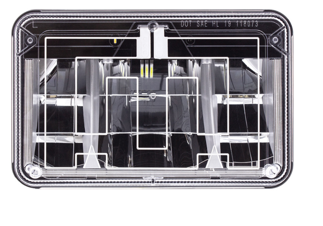 ULTRALIT - Heated 4" X 6" LED Headlight With Polycarbonate Lens & Housing - Low Beam