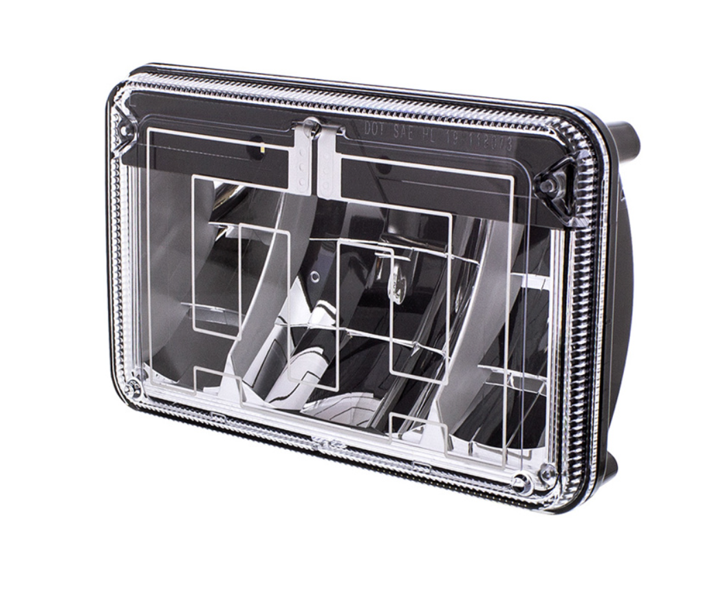 ULTRALIT - Heated 4" X 6" LED Headlight With Polycarbonate Lens & Housing - Low Beam