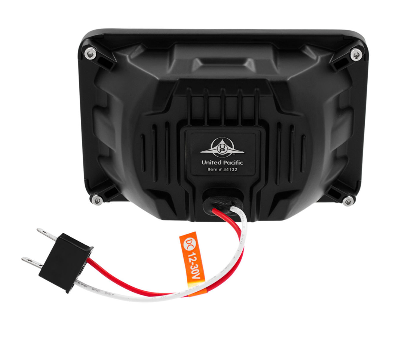 ULTRALIT - Heated 4" X 6" LED Headlight With Glass Lens & Aluminum Housing - High Beam - Black