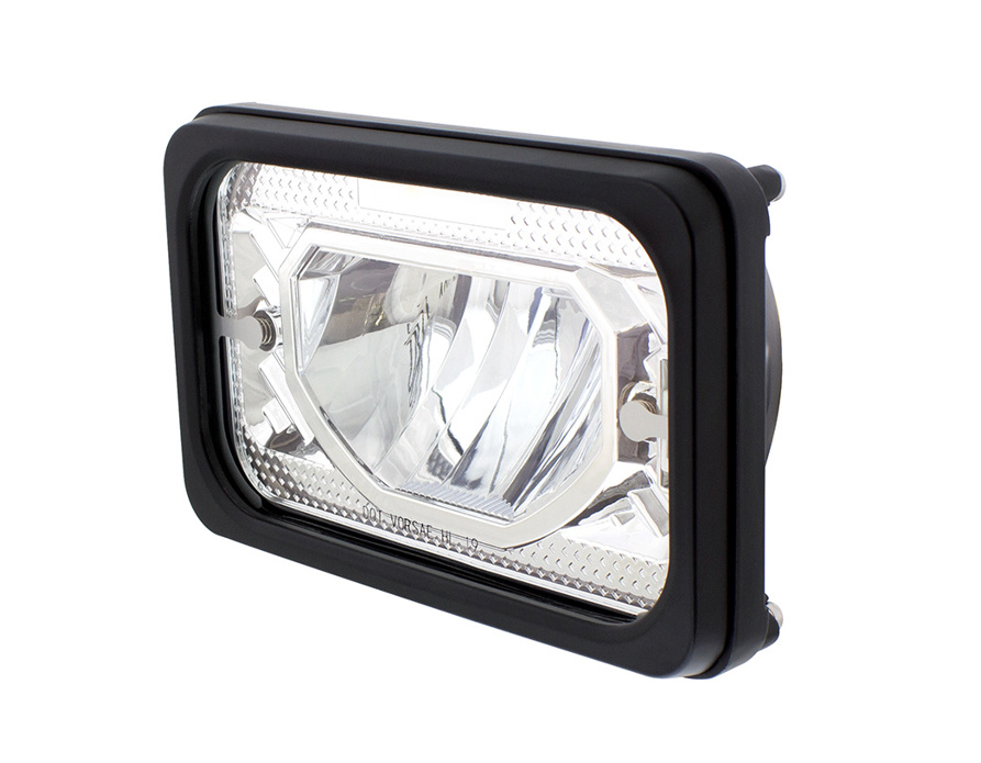 ULTRALIT - Heated 4" X 6" LED Headlight With Glass Lens & Aluminum Housing - Low Beam - Chrome