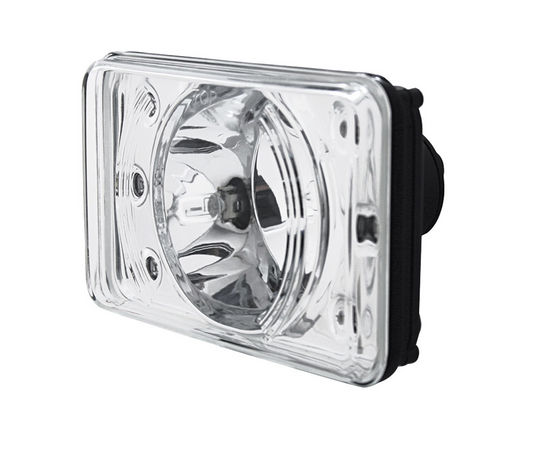4" X 6" Crystal Projection Headlight With 6 White LED Position Light - High Beam