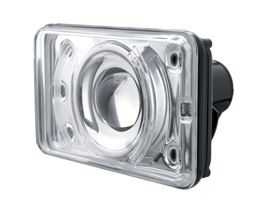 ULTRALIT - 4" X 6" Crystal Projection Headlight With 6 White LED Position Light - Low Beam