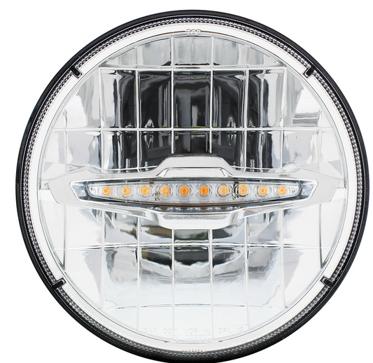 UNIVERSAL ULTRALIT - 3 High Power LED 7" Headlight With 10 Amber LED Position Light