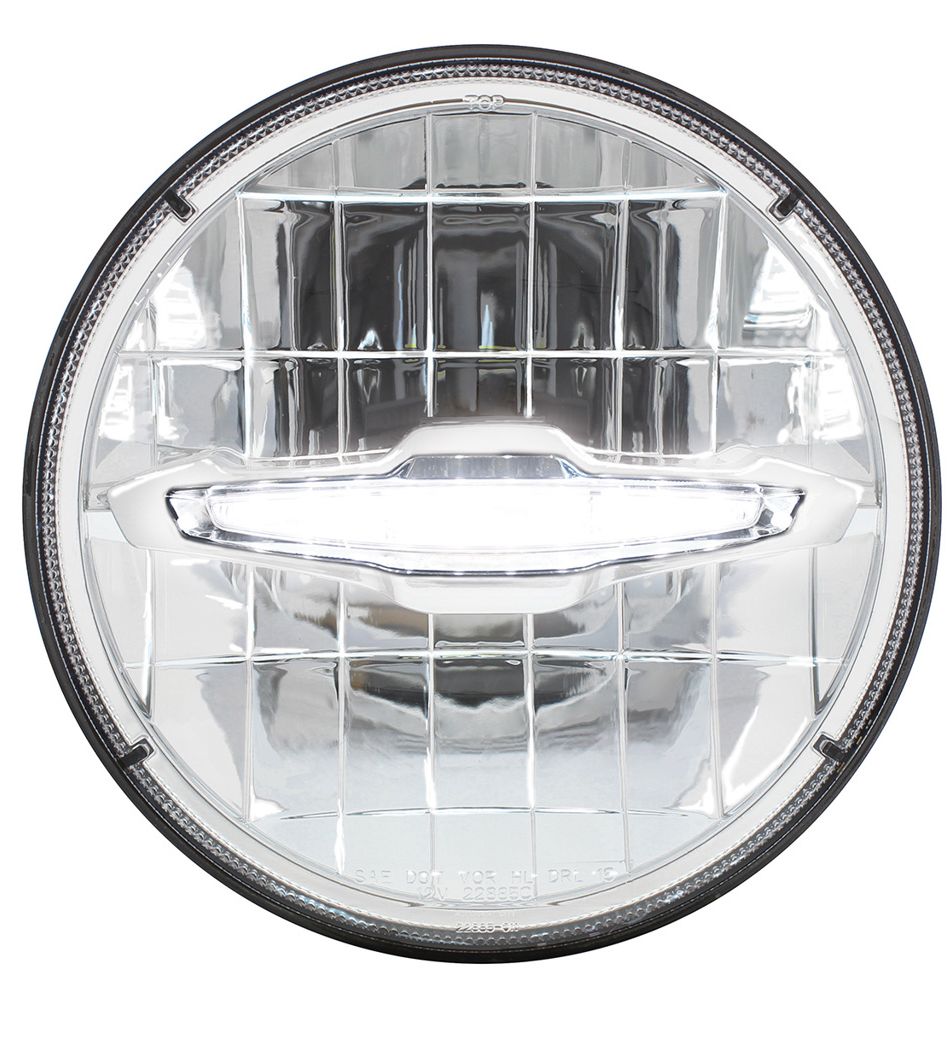 UNIVERSAL ULTRALIT - 3 High Power LED 7" Headlight With 10 White LED Position Light