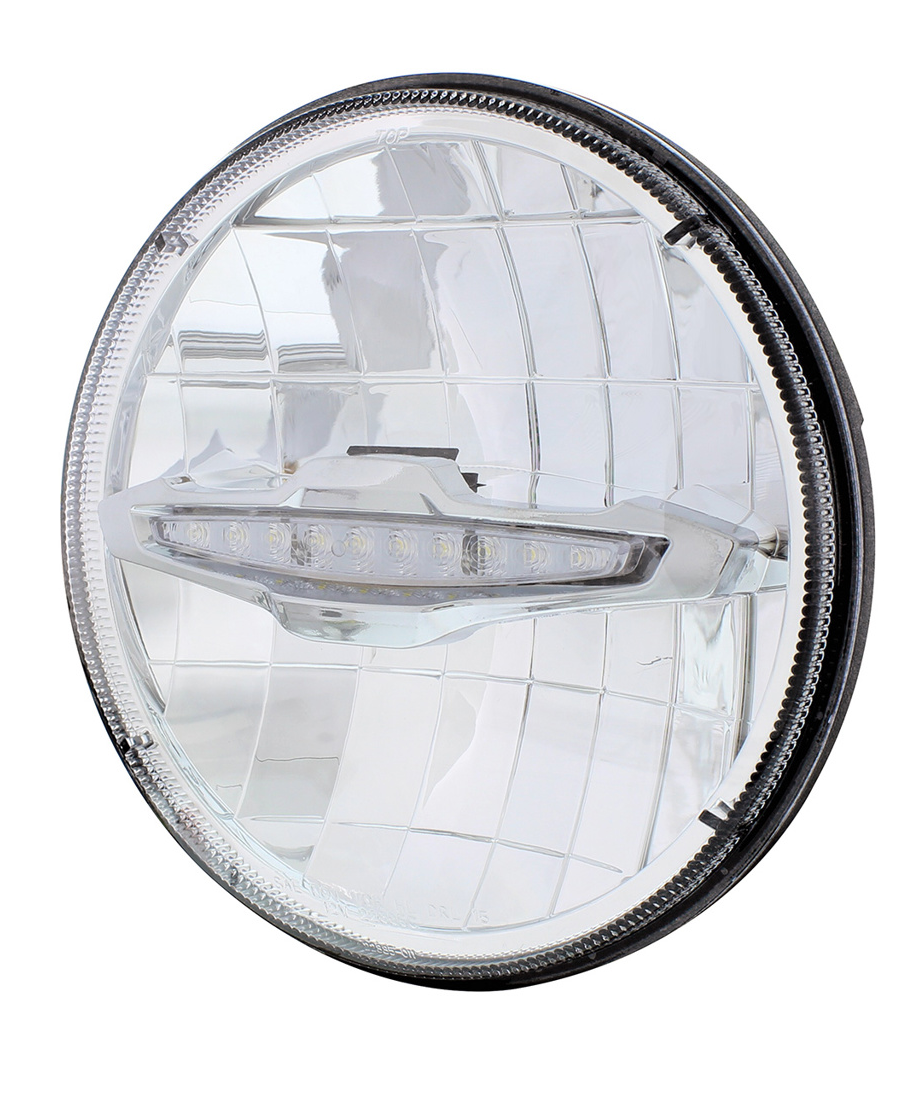 UNIVERSAL ULTRALIT - 3 High Power LED 7" Headlight With 10 White LED Position Light
