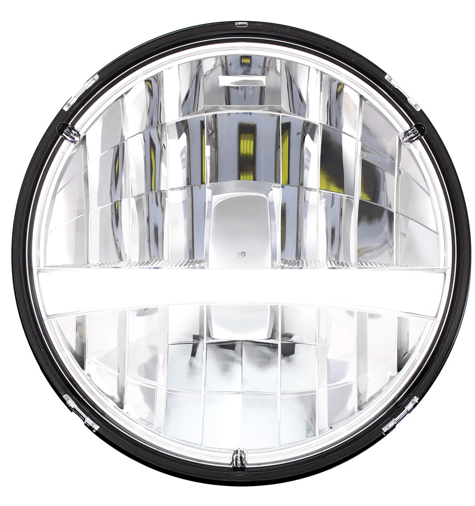 UNIVERSAL ULTRALIT - High Power LED 7" Headlight With Turn Signal & White Position Light Bar