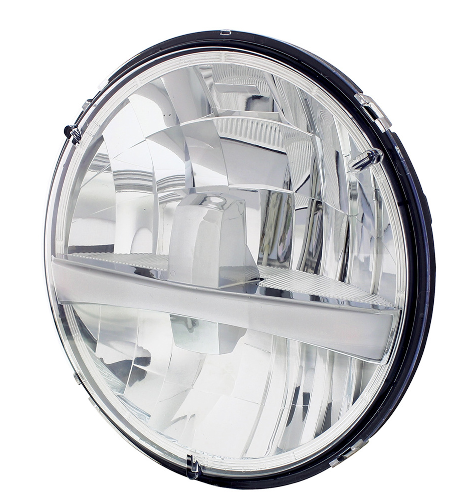 UNIVERSAL ULTRALIT - High Power LED 7" Headlight With Turn Signal & White Position Light Bar
