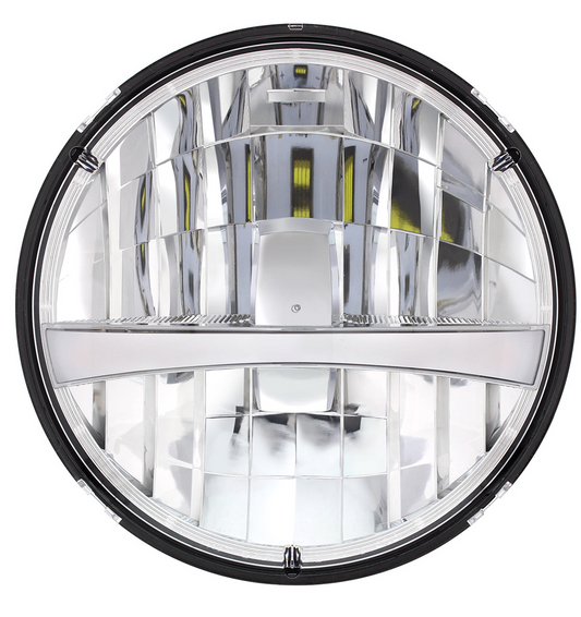 UNIVERSAL - ULTRALIT - High Power LED 7" Headlight With Turn Signal & Amber Position Light Bar