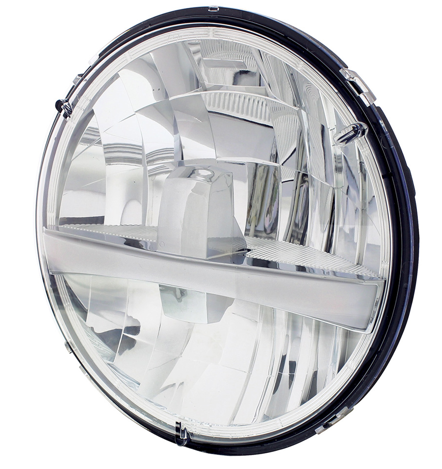 UNIVERSAL - ULTRALIT - High Power LED 7" Headlight With Turn Signal & Amber Position Light Bar