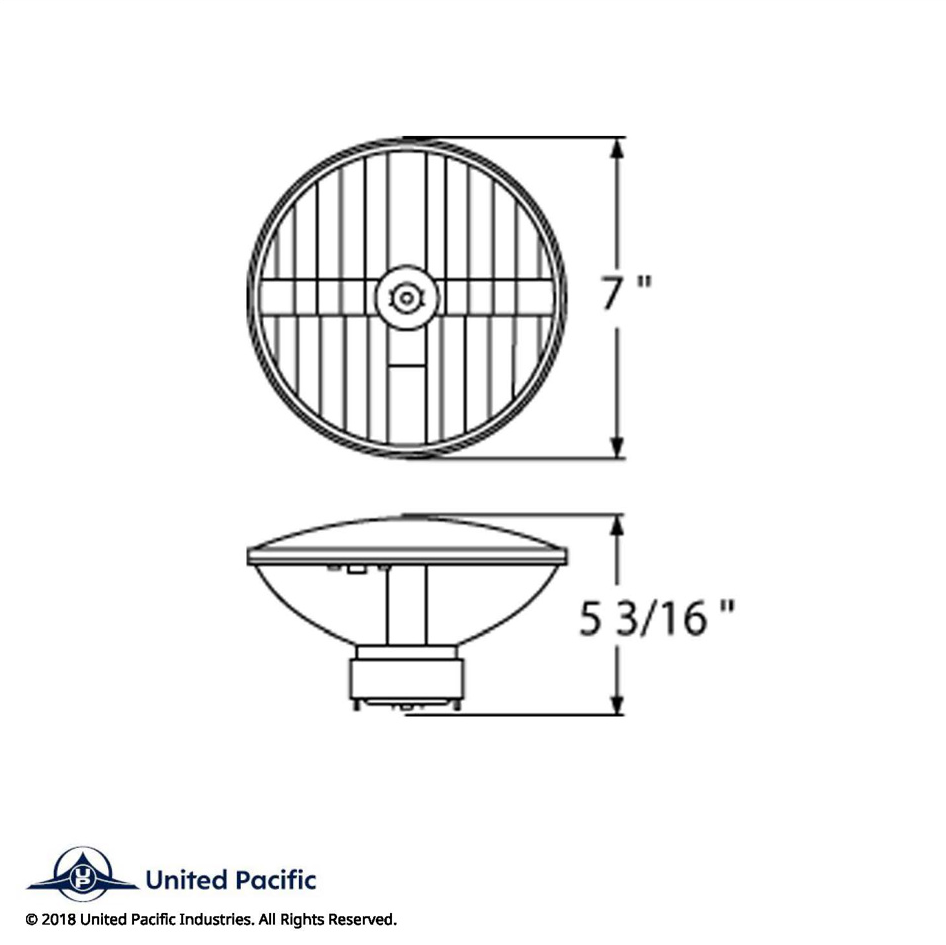 UNIVERSAL ULTRALIT - 7" Crystal Headlight, Glass Lens