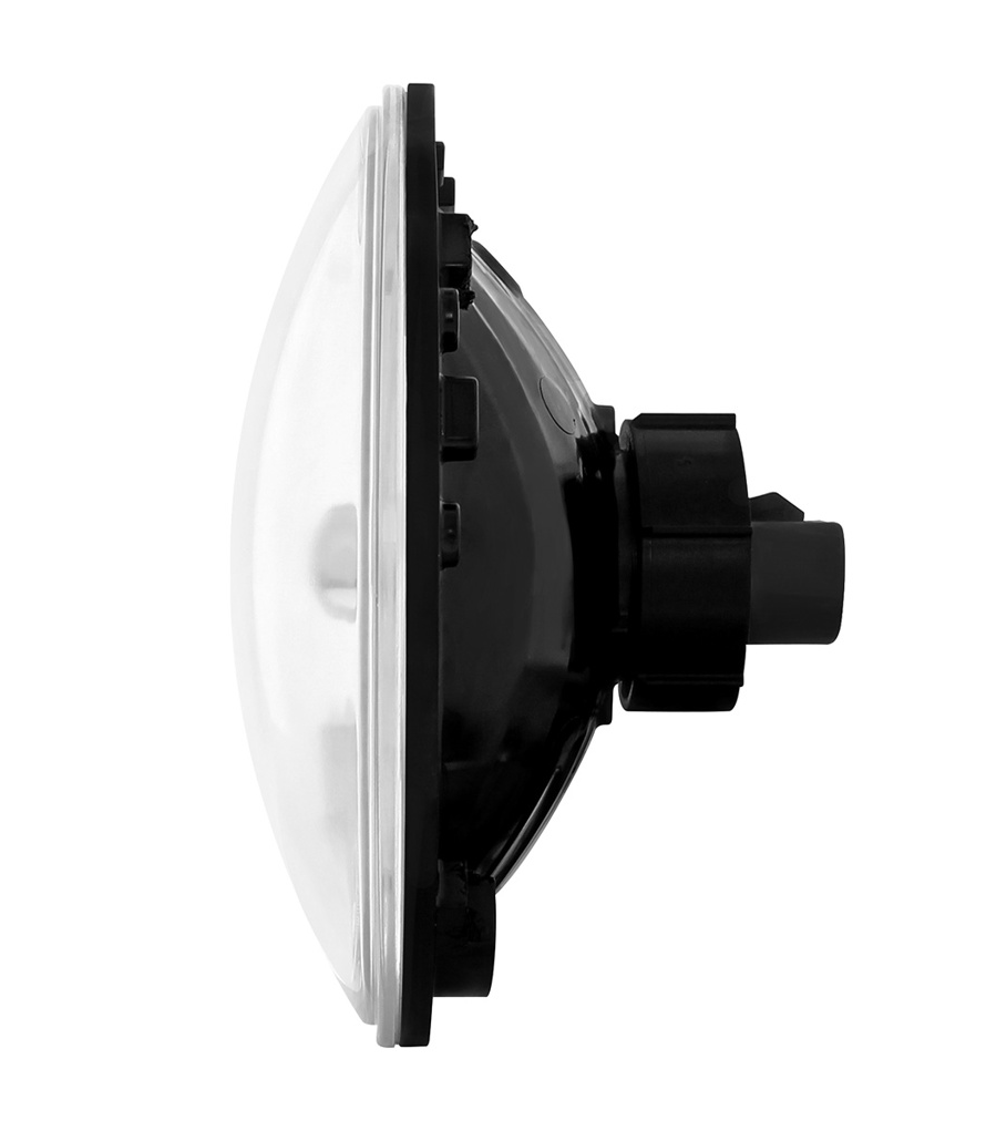 UNIVERSAL ULTRALIT - 7" Crystal Headlight With White LED Halo Ring