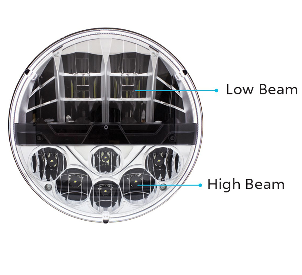 UNIVERSAL ULTRALIT - High Power LED 7" Headlight With Polycarbonate Lens & Housing