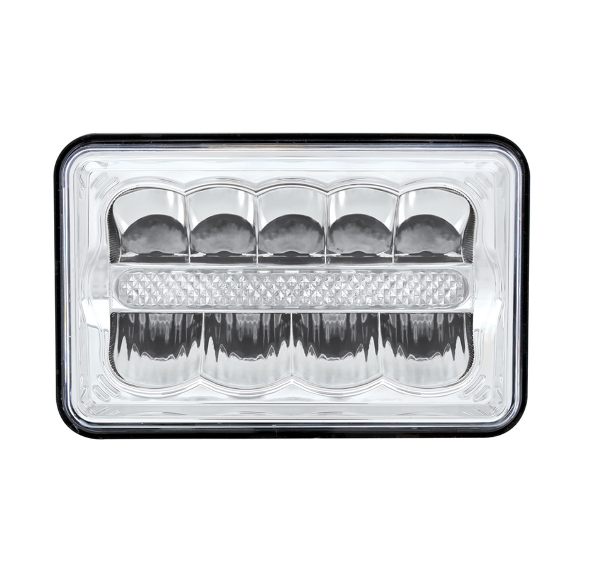 ULTRALIT - 9 High Power LED 4" X 6" Rectangular Light With White Position Light Bar