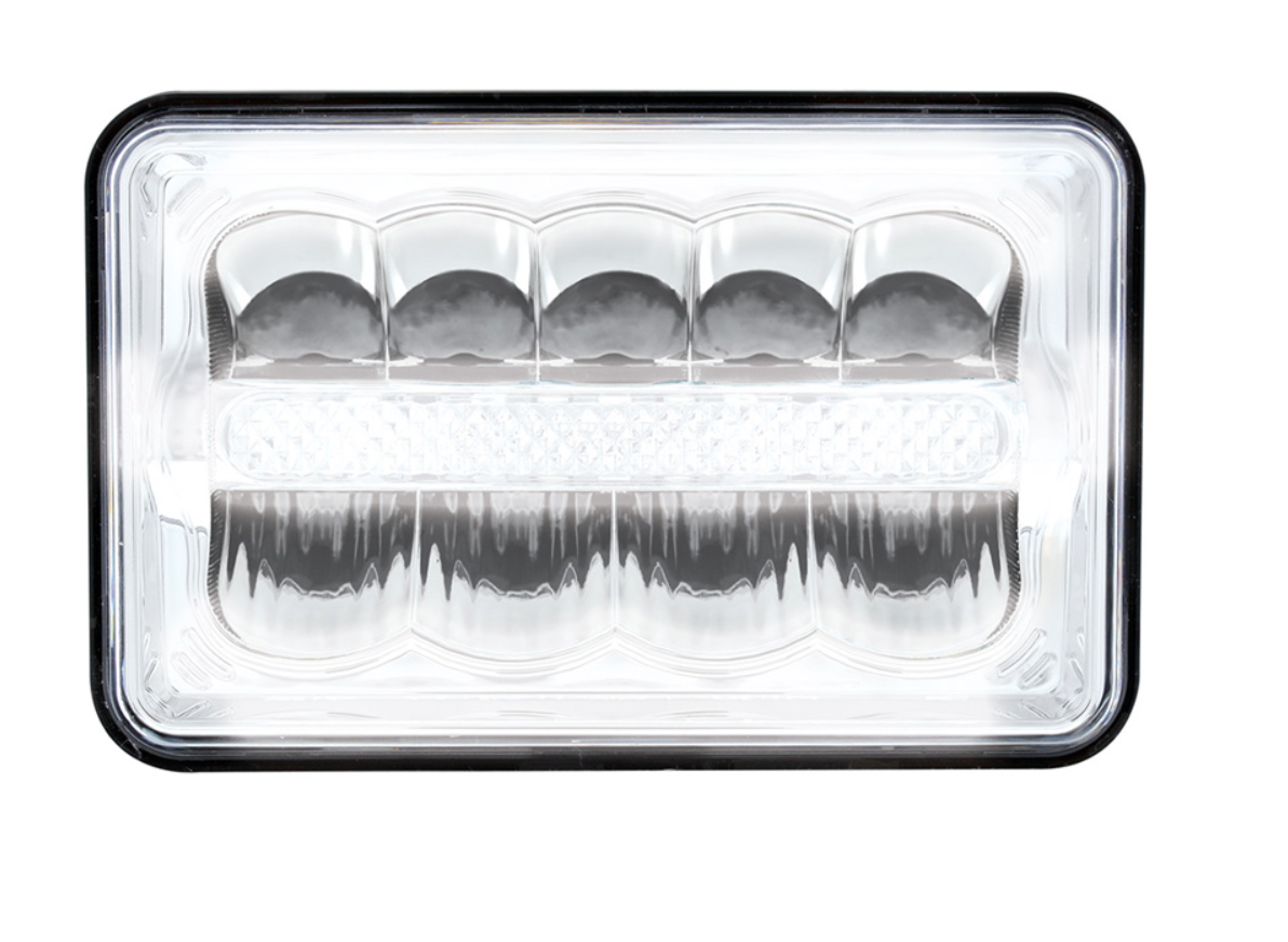 ULTRALIT - 9 High Power LED 4" X 6" Rectangular Light With White Position Light Bar