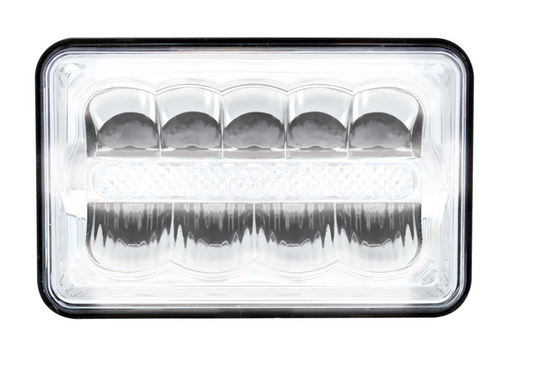 ULTRALIT - 9 High Power LED 4" X 6" Rectangular Light With White Position Light Bar