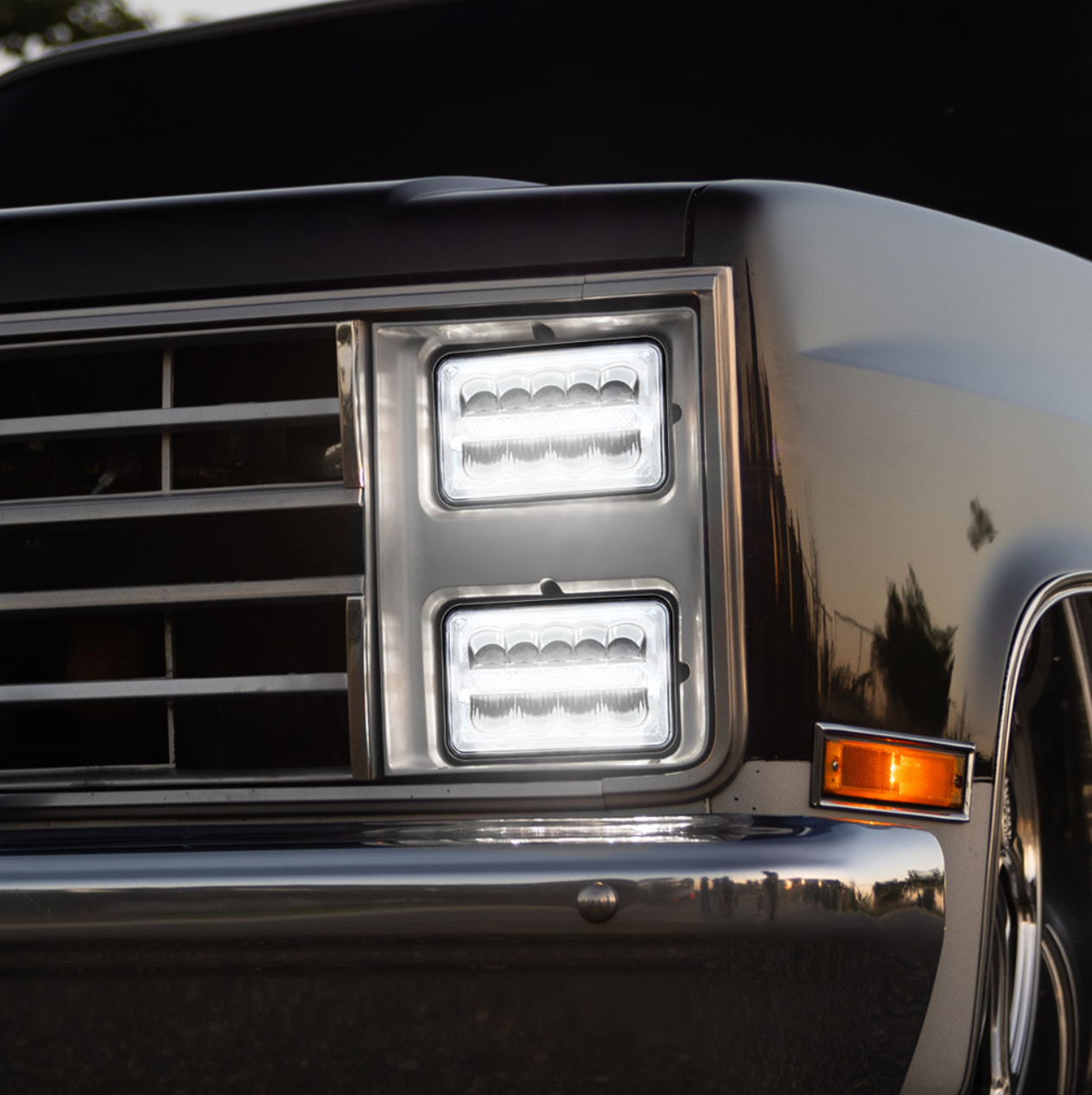 ULTRALIT - 9 High Power LED 4" X 6" Rectangular Light With White Position Light Bar