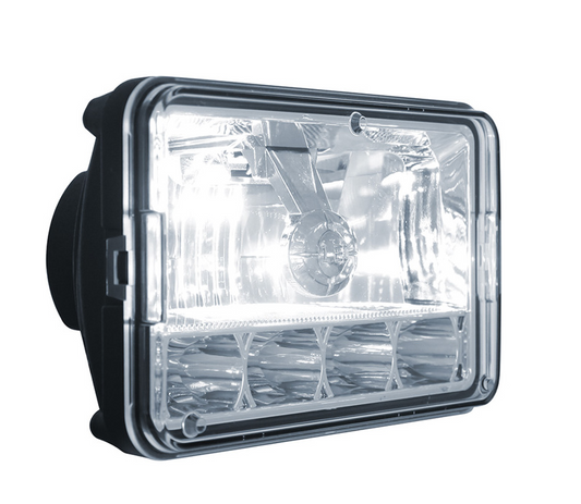 ULTRALIT - 5 LED 4" X 6" Crystal Headlight - High & Low Beam