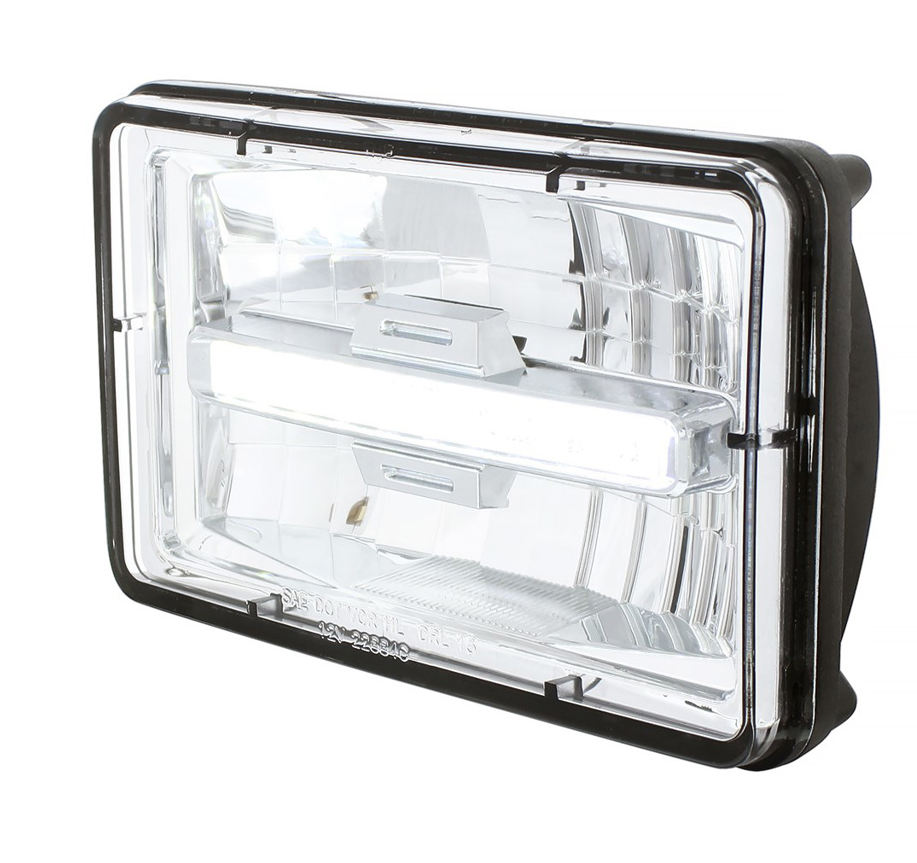 ULTRALIT - 4" X 6" Rectangular LED Headlight With White LED Position Light - Low Beam