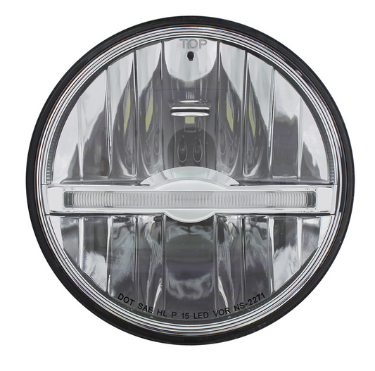 UNIVERSAL ULTRALIT - 9 LED 5-3/4" LED Headlight With White LED Position Light Bar