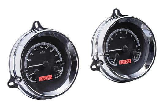 1954 Chevrolet Truck Only Dakota Digital VHX Analog Instrument System - Black Alloy Style Face - Red Display VHX-54C-PU-K-R VHX-54C-PU-K-R