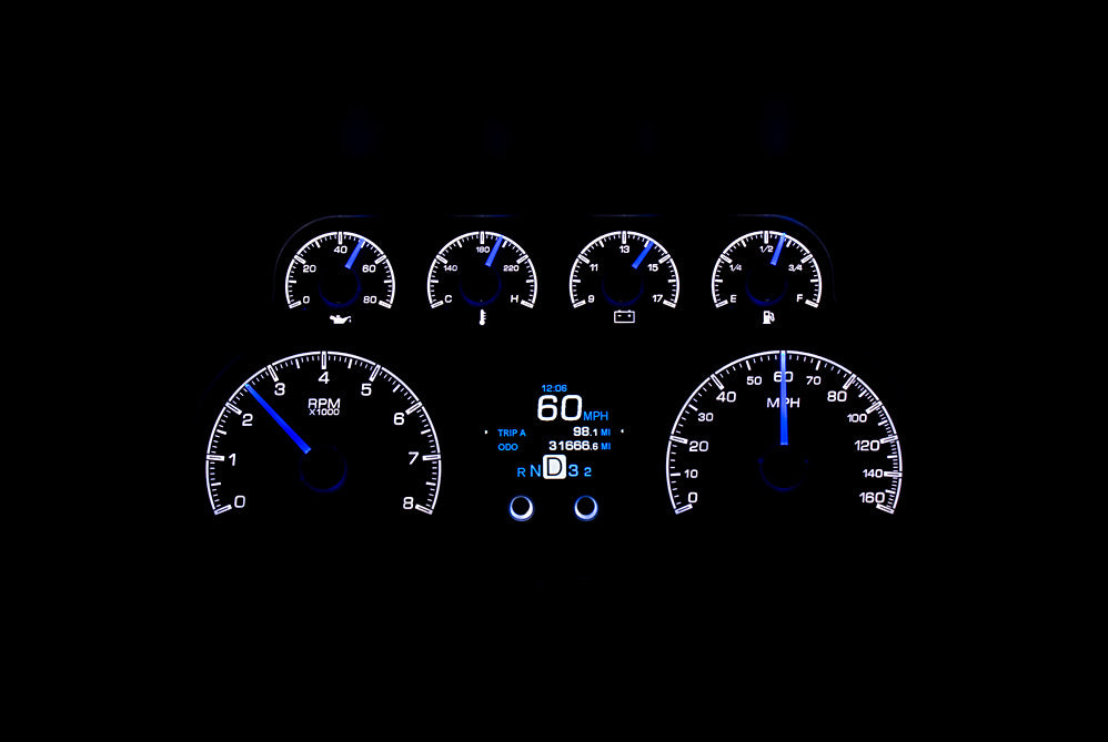 1988-1994 Chevy/GMC Pickup Dakota Digital HDX Instruments / Black Alloy Face HDX-88C-PU-K