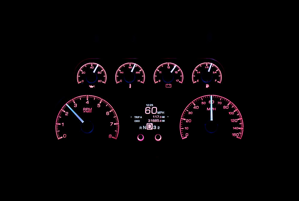 1988-1994 Chevy/GMC Pickup Dakota Digital HDX Instruments / Black Alloy Face HDX-88C-PU-K