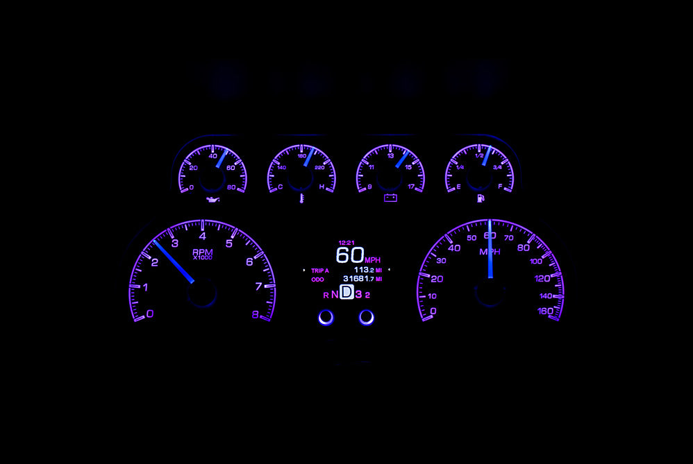 1988-1994 Chevy/GMC Pickup Dakota Digital HDX Instruments / Black Alloy Face HDX-88C-PU-K