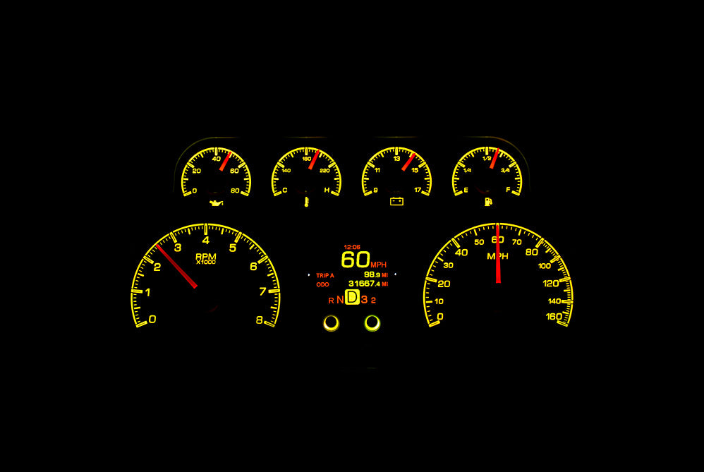 1988-1994 Chevy/GMC Pickup Dakota Digital HDX Instruments / Black Alloy Face HDX-88C-PU-K