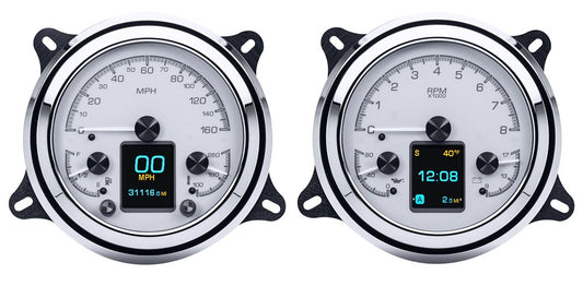 1947-1953 Chevrolet Truck & GMC Dakota Digital HDX Analog & Digital Instrument System - Silver Face