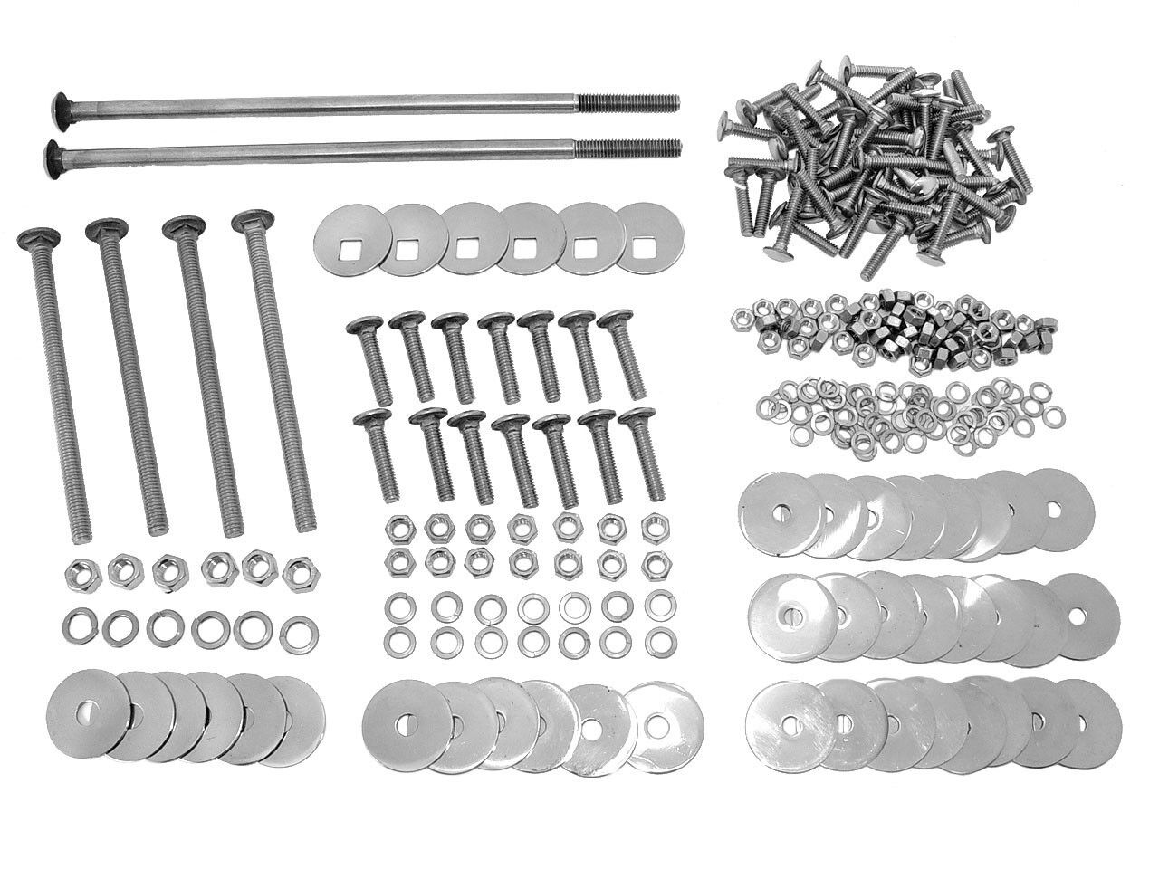 1951-1953 BED STRIP BOLT KIT SHORTBED STEPSIDE POLISHED STAINLESS STEEL CHEVROLET GMC TRUCK