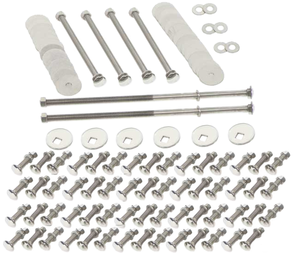1947-1950 Bed Strip Bolt Kit Polished Stainless Steel Chevrolet GMC Step Side Truck Short Bed
