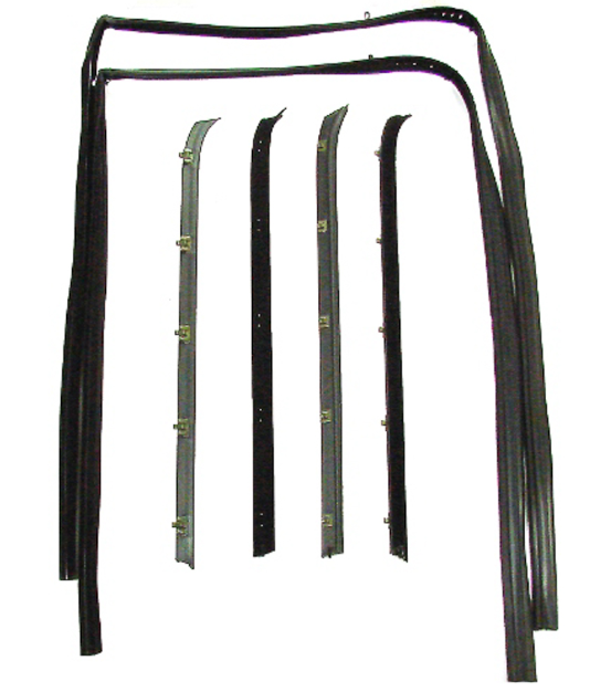 1981-1987 BELTLINE MOLDING & GLASS RUN CHANNEL KIT LH=RH 6PC CHEVROLET TRUCK