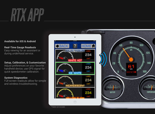 1967-1972 Chevrolet Truck Dakota Digital RTX Analog & Digital Instrument System RTX-67C-PU-X
