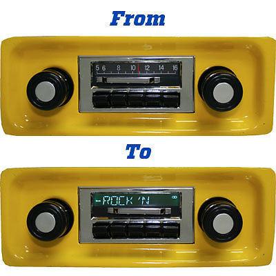 1967-1972 Chevrolet Truck AM/FM Slidebar Radio 300 Watts w/iPod Dock CD Controller USB Flash Drive Player