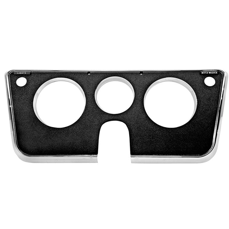 1969-1972 DASH BEZEL 3 HOLE BLACK AND CHROME CHEVROLET GMC TRUCK