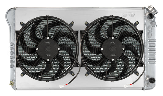 1967-1976 CHEVY GMC PICKUP TRUCK LS SWAP ALUMINUM RADIATOR AND 14" FAN KIT FREE SHIPPING