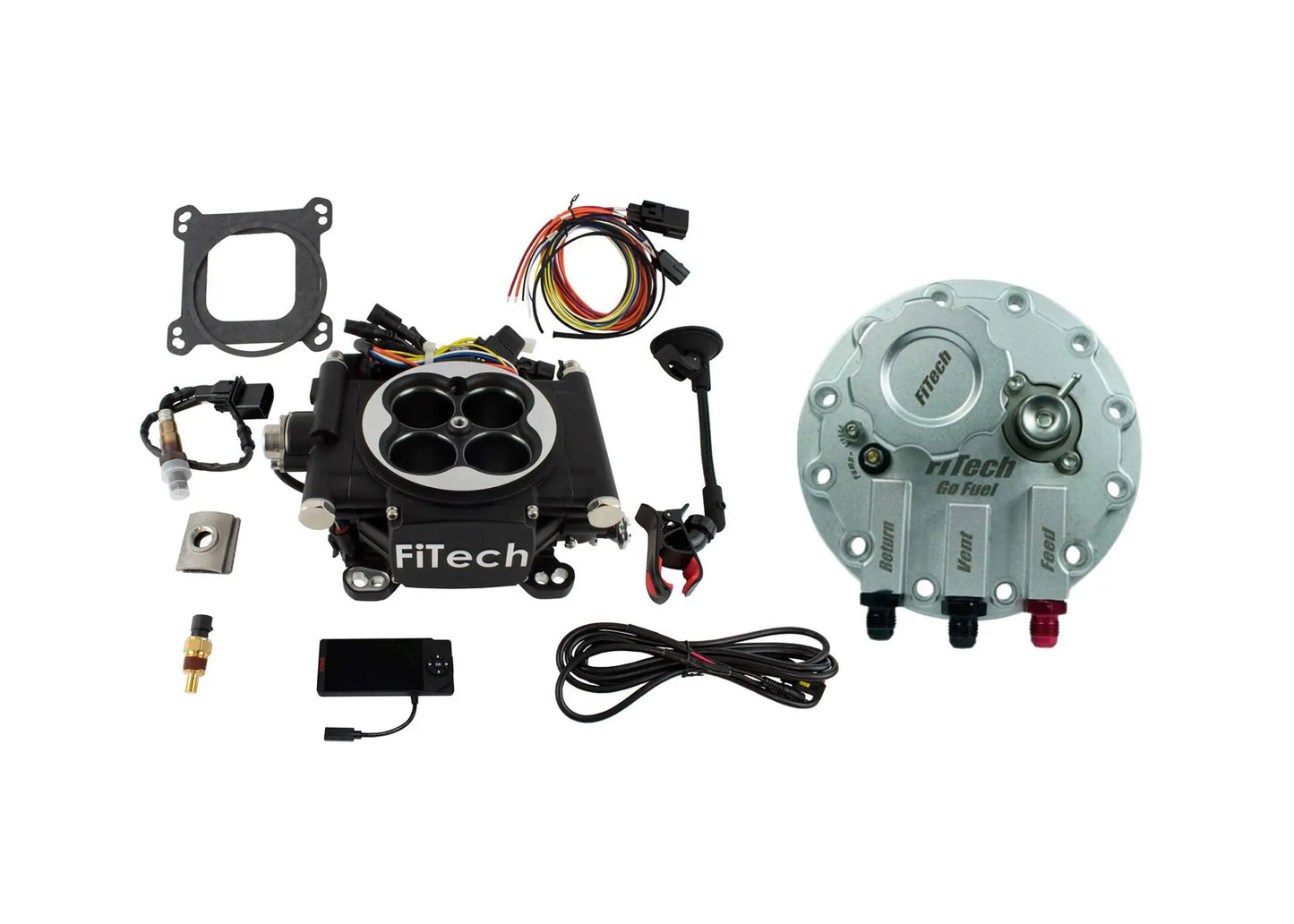 Go EFI 4 600 HP Matte Black EFI System With Go Fuel Returnless In-Tank Module Master Kit