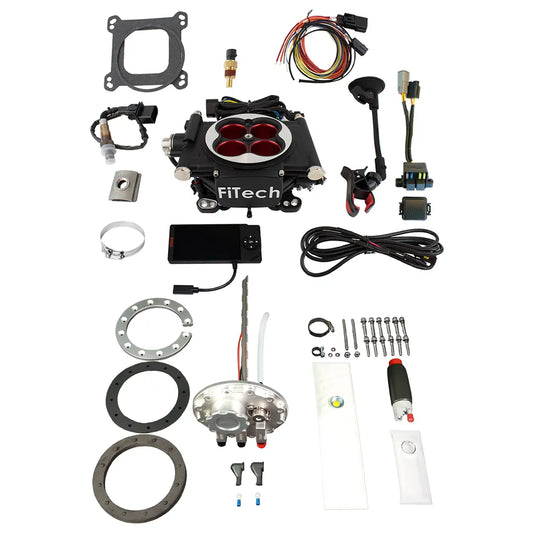 Go EFI 4 600 HP Power Adder Matte Black EFI System With Go Fuel Returnless In-Tank Module Master Kit