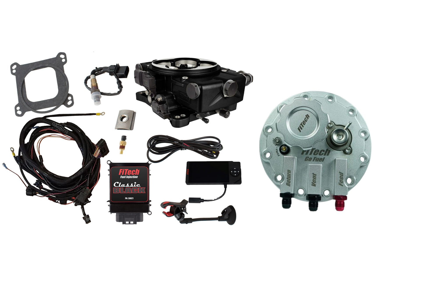 Go EFI Classic Black 650 HP EFI System With Go Fuel Returnless In-Tank Module Master Kit