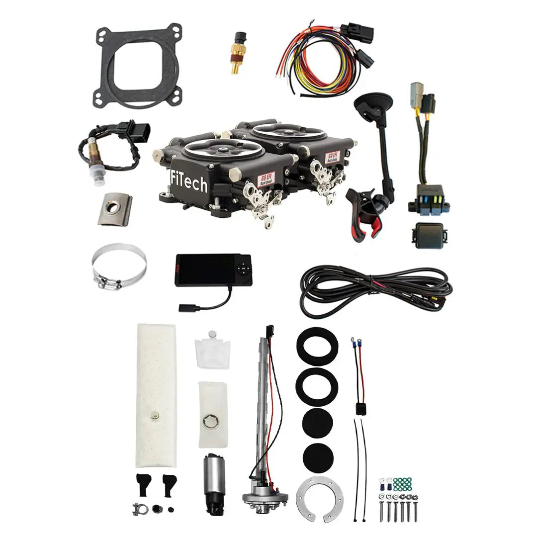 Go EFI 2x4 625 HP Matte Black EFI System With Go Fuel In-Tank Regulated Pump 255 LPH Master Kit