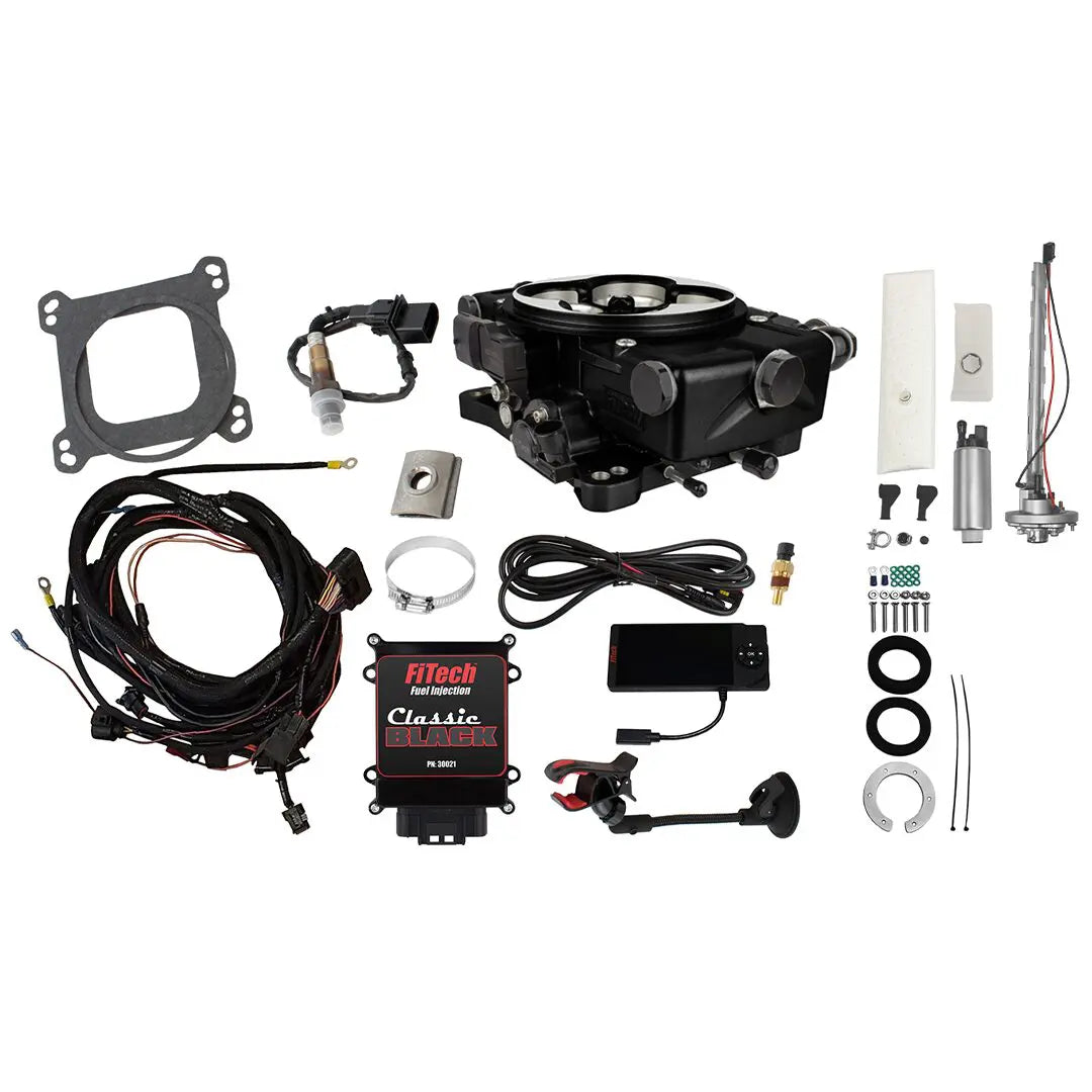 Go EFI Classic Black 650 HP EFI System With Go Fuel In-Tank Regulated Pump 340 LPH Master Kit