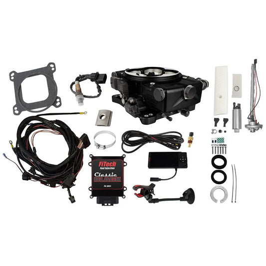 Go EFI Classic Black 650 HP EFI System With Go Fuel In-Tank Regulated Pump 340 LPH Master Kit