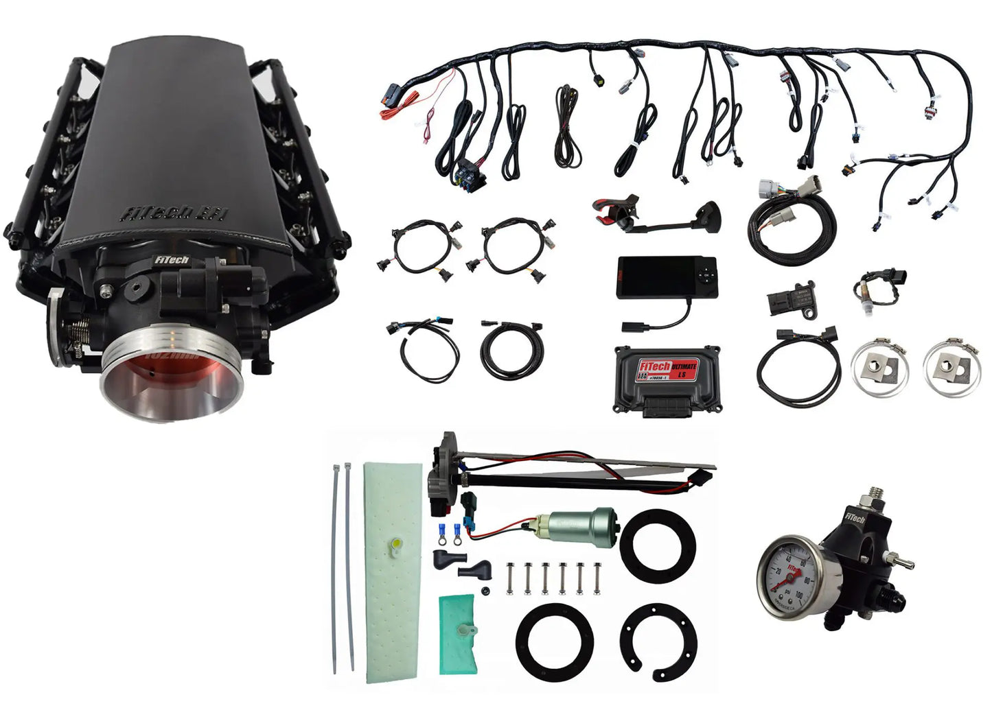 Ultimate LS 500 HP EFI System With Short Cathedral Intake & Transmission Control Master Kit