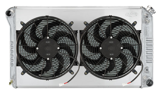 1977-1987 CHEVROLET OR GMC PICKUP TRUCK 21" ALUMINUM RADIATOR AND 14" FAN KIT FREE SHIPPING