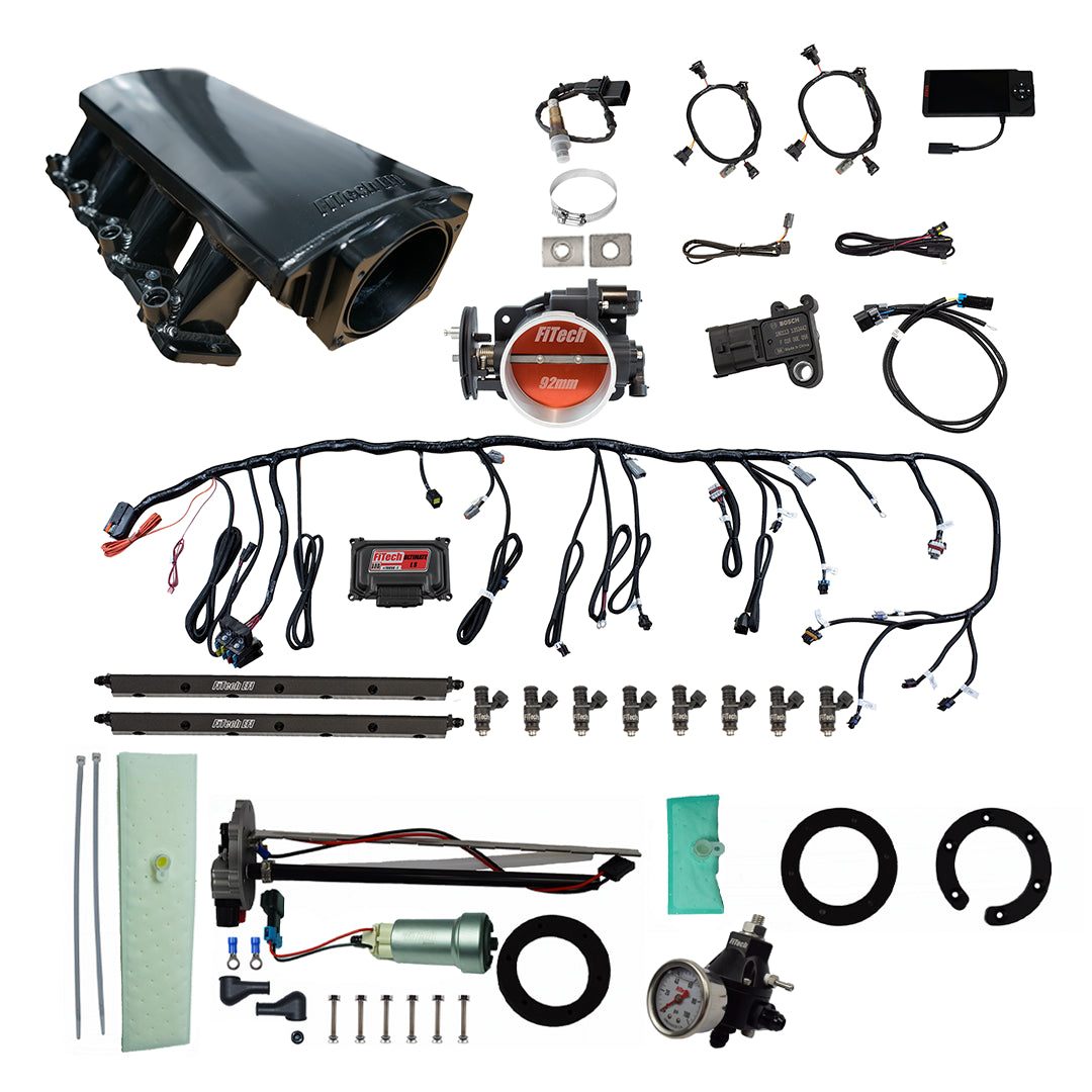 Ultimate LS 500 HP EFI System With Short LS3 Port Intake, In Tank 440 LPH Pump Module & Go Fuel Regulator Master Kit Master Kit