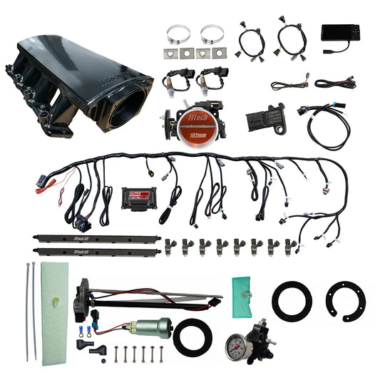 Ultimate LS 750 HP EFI System With Short LS3 Port Intake, In Tank 440 LPH Pump Module & Go Fuel Regulator Master Kit