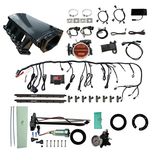 Ultimate LS 750 HP EFI System With Short LS3 Port Intake, Transmission Control, In Tank 440 LPH Pump Module & Go Fuel Regulator Master Kit