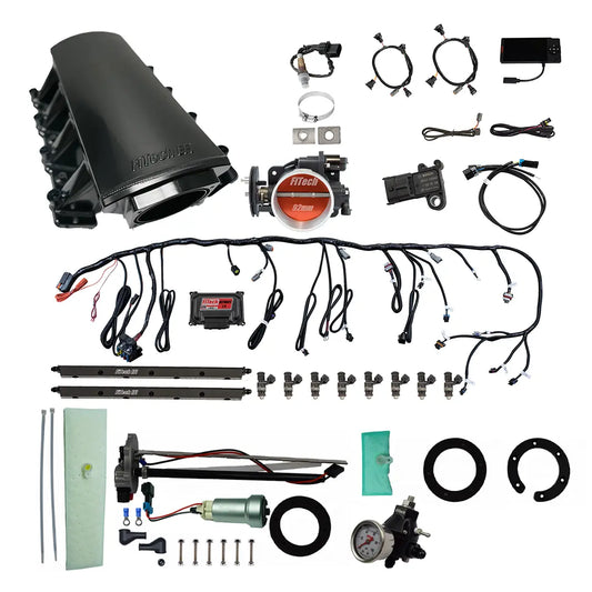 Ultimate LS 500 HP EFI System With Short LS7 Port Intake, In Tank 440 LPH Pump Module & Go Fuel Regulator Master Kit