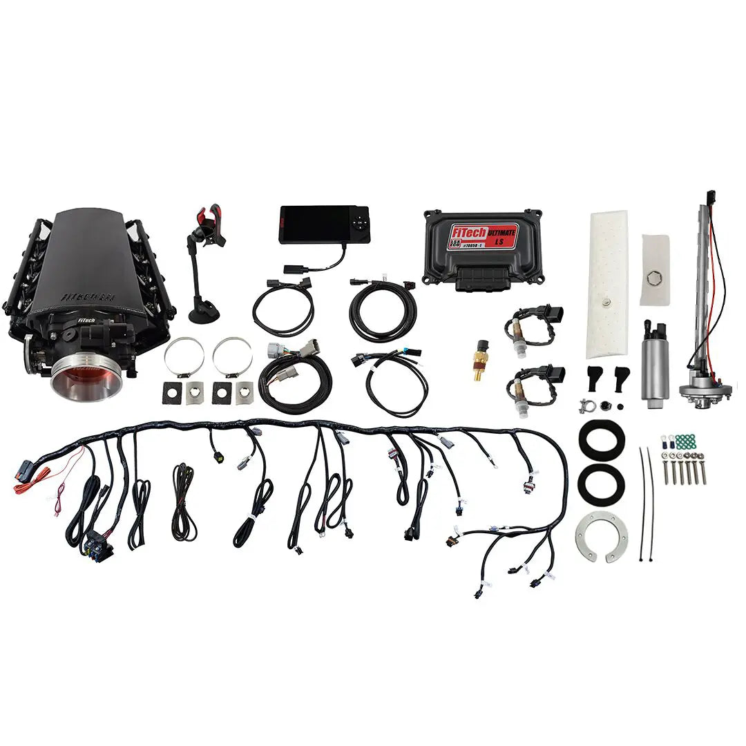 Ultimate LS 500 HP EFI System With Short Cathedral Intake & Go Fuel In-Tank Regulated Pump 340 LPH Master Kit